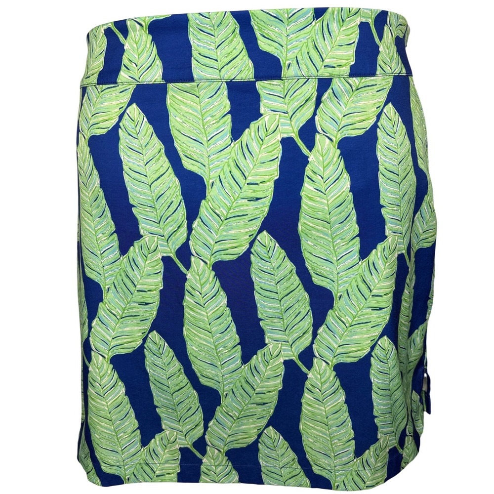 Vineyard Vines Womens Blue Banana Leaf Tropical Performance Skort 16 Palm Beach